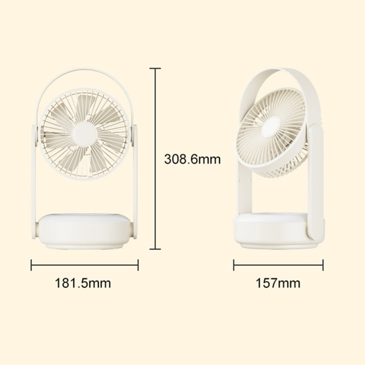 WT-F62 Outdoor Portable USB Charging Air Cooling Fan with LED Night Lamp(Army Green) - Consumer Electronics by buy2fix | Online Shopping UK | buy2fix