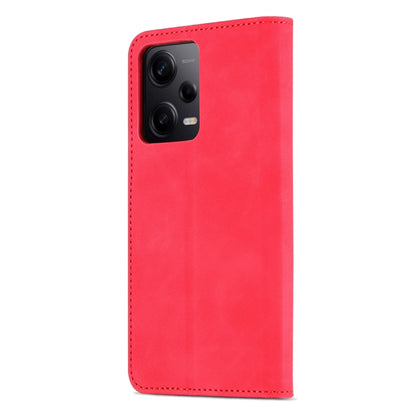 For Xiaomi Redmi Note 12 Pro 5G Global / China / Note 12 Pro 5G Speed / Poco X5 Pro AZNS Skin Feel Calf Texture Flip Leather Phone Case(Red) - Xiaomi Cases by AZNS | Online Shopping UK | buy2fix