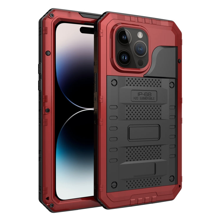 For iPhone 14 Pro Max RedPepper Wolf 360 Full Body Rugged Life Waterproof Phone Case(Red) - iPhone 14 Pro Max Cases by RedPepper | Online Shopping UK | buy2fix