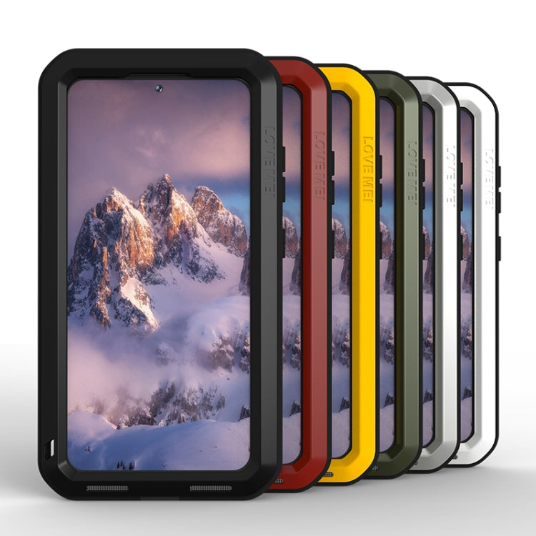 For Samsung Galaxy S23 5G LOVE MEI Metal Shockproof Life Waterproof Dustproof Phone Case(White) - Galaxy S23 5G Cases by LOVE MEI | Online Shopping UK | buy2fix