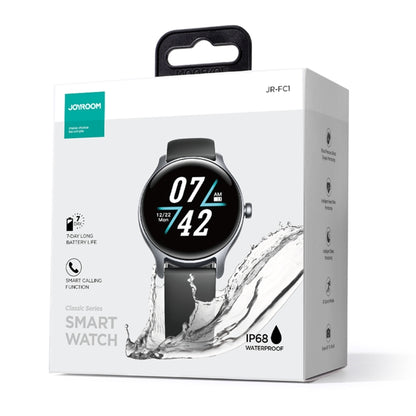JOYROOM JR-FC1 Classic Series 1.28 inch IP68 Waterproof Smart Watch Support Make / Answer Call & Heart Rate Monitoring(Dark Grey) - Smart Wear by JOYROOM | Online Shopping UK | buy2fix