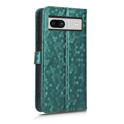 For Google Pixel 7a Honeycomb Dot Texture Leather Phone Case(Green) - Google Cases by buy2fix | Online Shopping UK | buy2fix