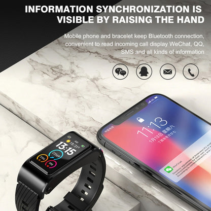 H21 1.14 inch Silicon Band Earphone Detachable Smart Watch Support Temperature Measurement / Bluetooth Call / Voice Control(Black) - Smart Wear by buy2fix | Online Shopping UK | buy2fix