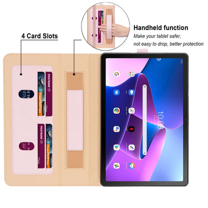 For Lenovo Tab P11 Pro Gen2 11.2 2022 TB132/138 Embossed Front Stand Leather Smart Tablet Case(Rose Gold) - For Lenovo by buy2fix | Online Shopping UK | buy2fix