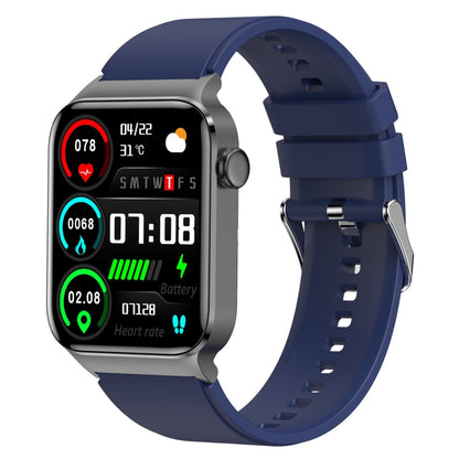 T50 1.85 inch Silicone Band IP67 Waterproof Smart Watch Supports Voice Assistant / Health Monitoring(Blue) - Smart Wear by buy2fix | Online Shopping UK | buy2fix