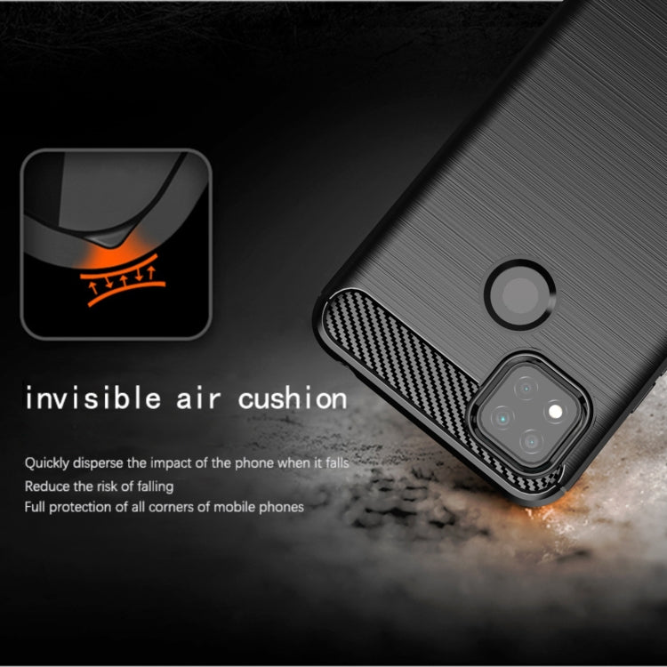 For Xiaomi Redmi 10A Brushed Texture Carbon Fiber TPU Phone Case(Black) - Xiaomi Cases by buy2fix | Online Shopping UK | buy2fix