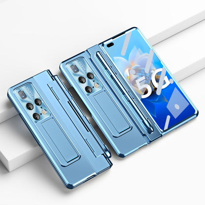 For Huawei Mate X2 Integrated Folding Hinge Phone Case with Stylus(Blue) - Huawei Cases by buy2fix | Online Shopping UK | buy2fix