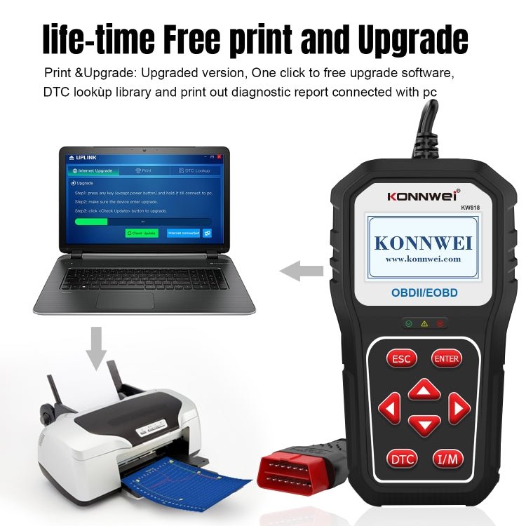 KONNWE KW818 Car OBD2 Bluetooth Fault Detector Diagnostic Tools - In Car by KONNWEI | Online Shopping UK | buy2fix