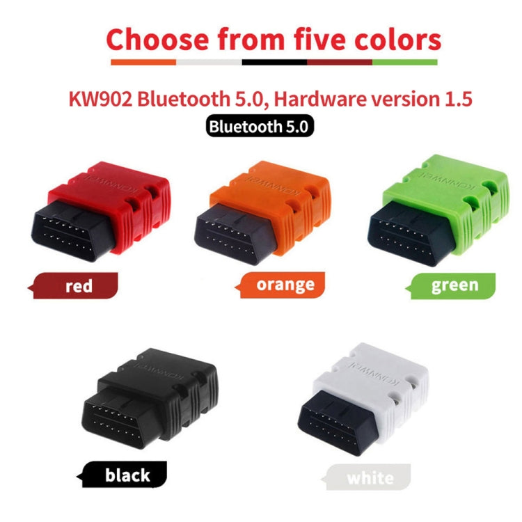 KONNWEI KW902 Bluetooth 5.0 OBD2 Car Fault Diagnostic Scan Tools Support IOS / Android(Orange) - Code Readers & Scan Tools by KONNWEI | Online Shopping UK | buy2fix