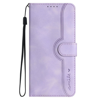 For Samsung Galaxy A14 5G Heart Pattern Skin Feel Leather Phone Case(Purple) - Galaxy Phone Cases by buy2fix | Online Shopping UK | buy2fix