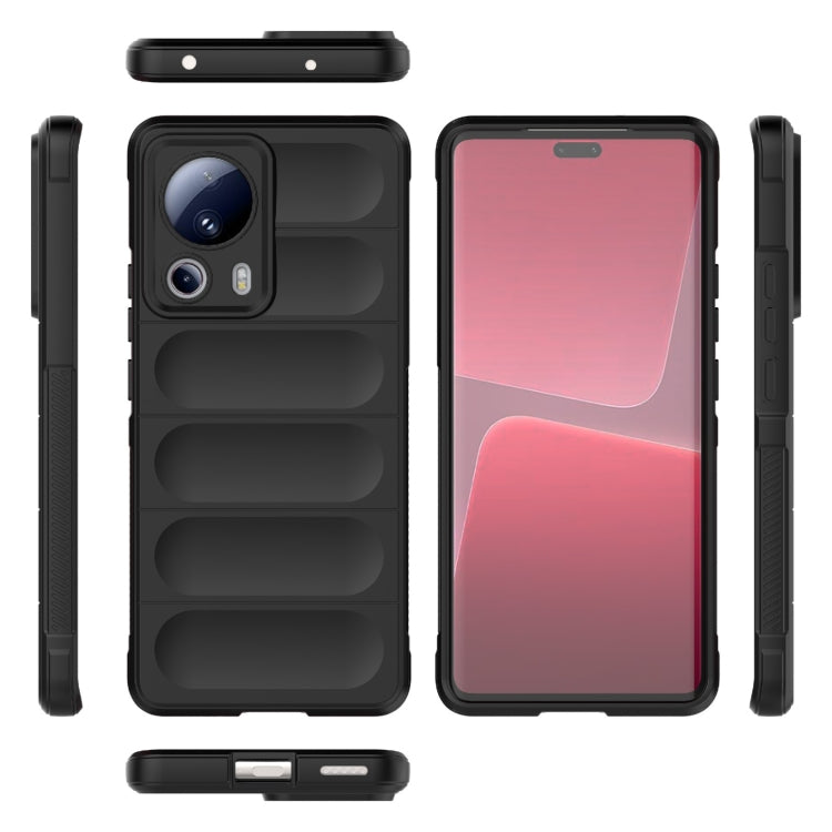 For Xiaomi 13 Lite Magic Shield TPU + Flannel Phone Case(Black) - 13 Lite Cases by buy2fix | Online Shopping UK | buy2fix