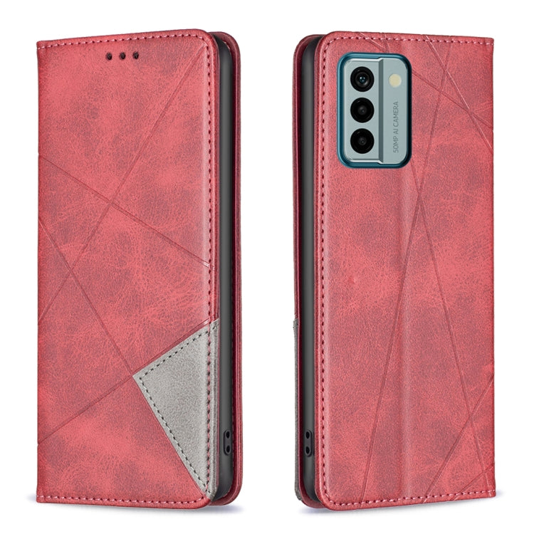 For Nokia G22 Prismatic Invisible Magnetic Leather Phone Case(Red) - Nokia Cases by buy2fix | Online Shopping UK | buy2fix