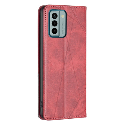 For Nokia G22 Prismatic Invisible Magnetic Leather Phone Case(Red) - Nokia Cases by buy2fix | Online Shopping UK | buy2fix