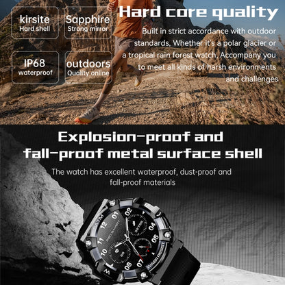 PG666 1.39 inch TFT Screen Bluetooth Call Smart Watch, Support Heart Rate / Blood Pressure Monitoring(Black Gold) - Smart Wear by buy2fix | Online Shopping UK | buy2fix