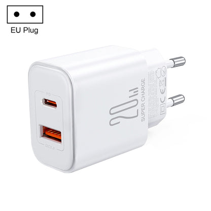 J0YROOM TCF05 20W USB+USB-C/Type-C Fast Charger, Specification:EU Plug(White) - USB Charger by JOYROOM | Online Shopping UK | buy2fix