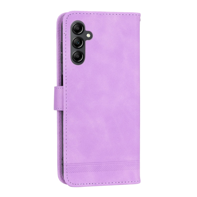 For Samsung Galaxy M14 5G Global Dierfeng Dream Line TPU + PU Leather Phone Case(Purple) - Galaxy Phone Cases by buy2fix | Online Shopping UK | buy2fix