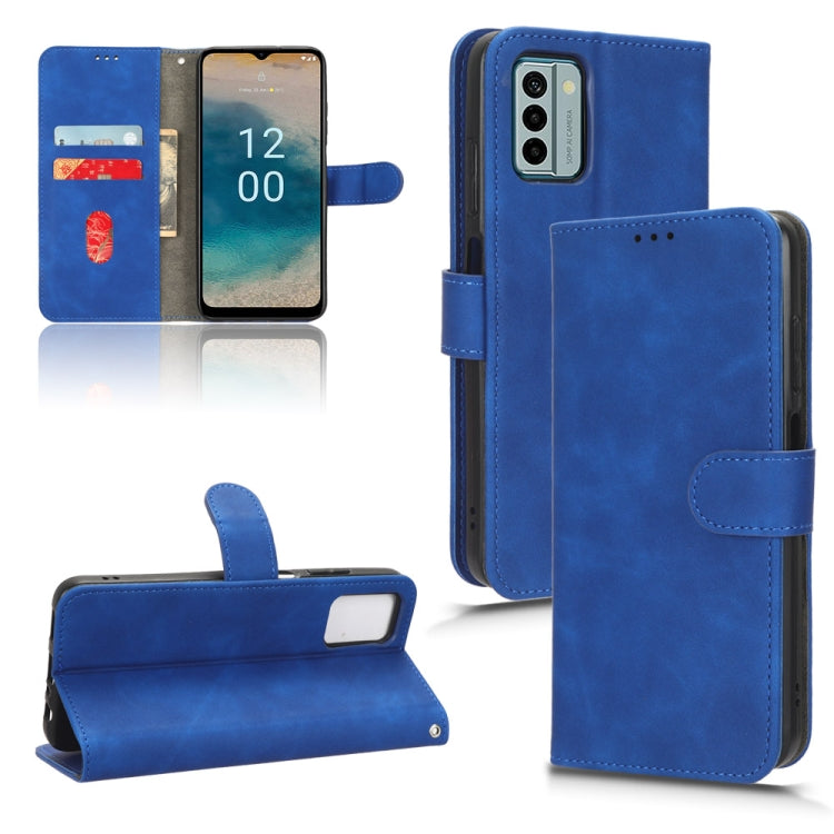 For Nokia G22 Skin Feel Magnetic Flip Leather Phone Case(Blue) - Nokia Cases by buy2fix | Online Shopping UK | buy2fix