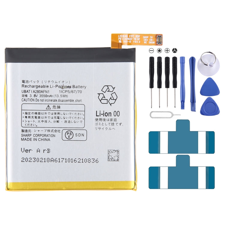 For Sharp R1 3550mAh Battery Replacement UBAT I A280AFN1 - Others by buy2fix | Online Shopping UK | buy2fix