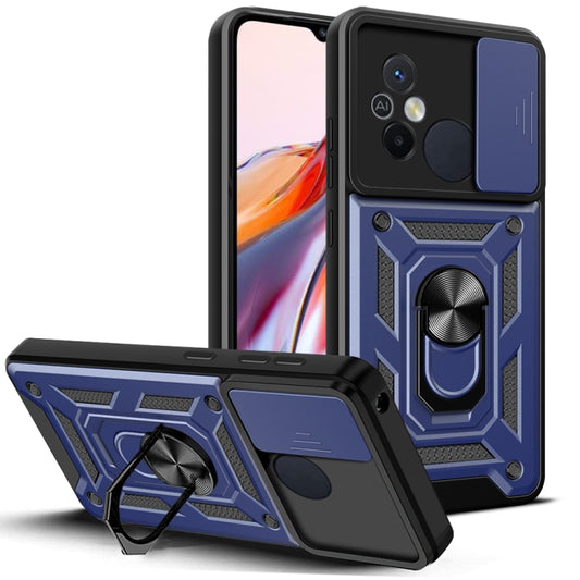 For Xiaomi Redmi 12C 4G / 11A Sliding Camera Cover Design TPU+PC Phone Case(Blue) - Xiaomi Cases by buy2fix | Online Shopping UK | buy2fix