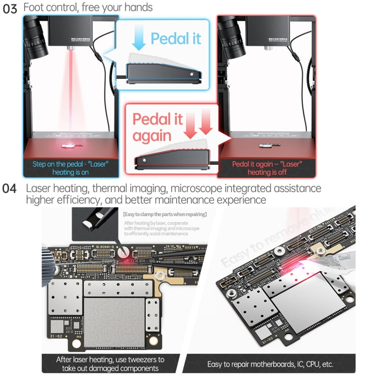 Mega-idea Intelligent Infrared Laser Desoldering Machine, Model:With Microscope Set(US Plug) - Repair & Spare Parts by QIANLI | Online Shopping UK | buy2fix