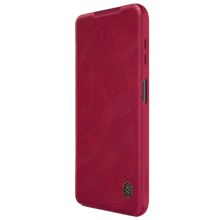 For Samsung Galaxy A14 4G NILLKIN QIN Series Pro Sliding Camera Cover Design Leather Phone Case(Red) - Galaxy Phone Cases by NILLKIN | Online Shopping UK | buy2fix