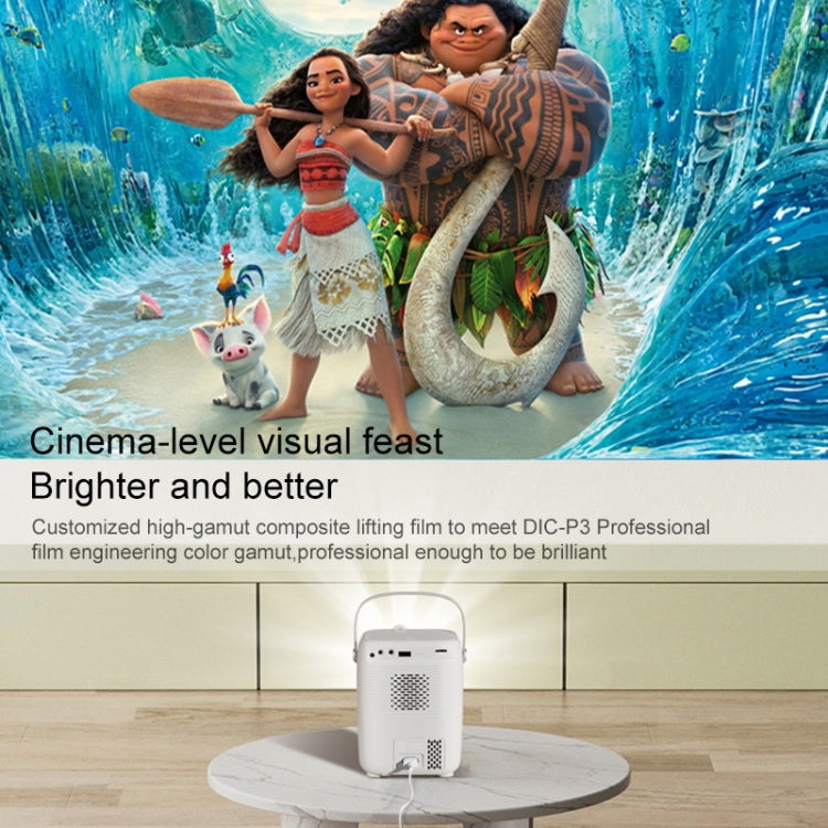A007 Portable 1280 x 720 HD 113 ANSI Smart LED Projector, Plug:AU Plug(Black) - Consumer Electronics by buy2fix | Online Shopping UK | buy2fix