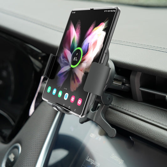 For Samsung Galaxy Z Flip4 / 3 S3 Dual Coil Car Phone Holder Wireless Charger - In Car by buy2fix | Online Shopping UK | buy2fix