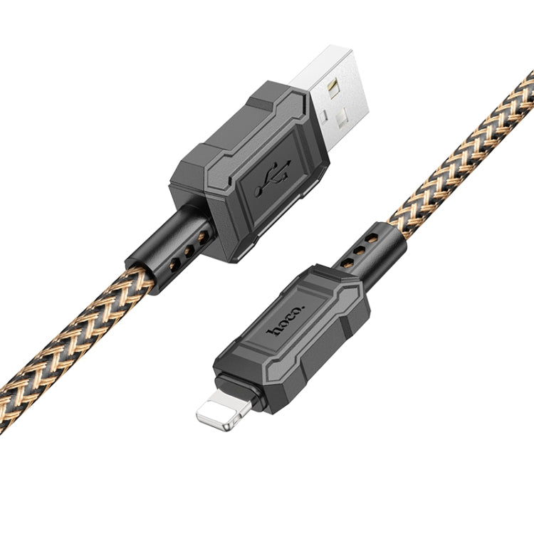 hoco X94 Leader 2.4A USB to 8 Pin Charging Data Dable, Length:1m(Gold) - Normal Style Cable by hoco | Online Shopping UK | buy2fix