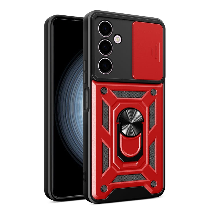 For Samsung Galaxy A24 4G Sliding Camera Cover Design TPU+PC Phone Case(Red) - Galaxy Phone Cases by buy2fix | Online Shopping UK | buy2fix