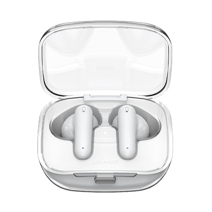 USAMS BE16 Ice Tray Series Transparent TWS In-Ear Wireless Bluetooth Earphone(White) - TWS Earphone by USAMS | Online Shopping UK | buy2fix