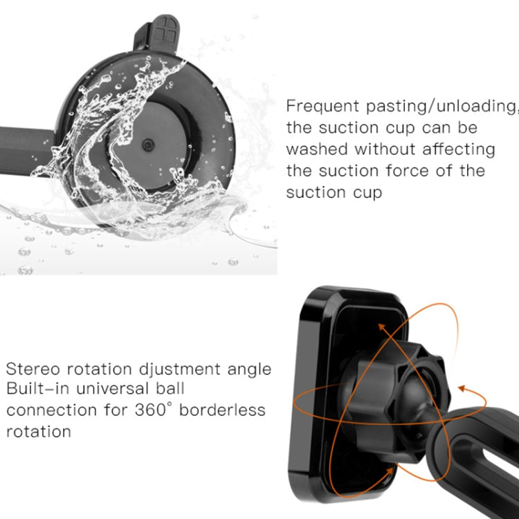 Yesido C39 Car Windshield Telescopic Magnetic Phone Holder(Black) -  by Yesido | Online Shopping UK | buy2fix