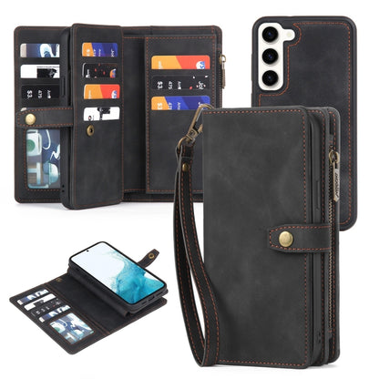 For Samsung Galaxy S20 FE Zipper Wallet Detachable MagSafe Leather Phone Case(Black) - Galaxy S20 FE Cases by buy2fix | Online Shopping UK | buy2fix