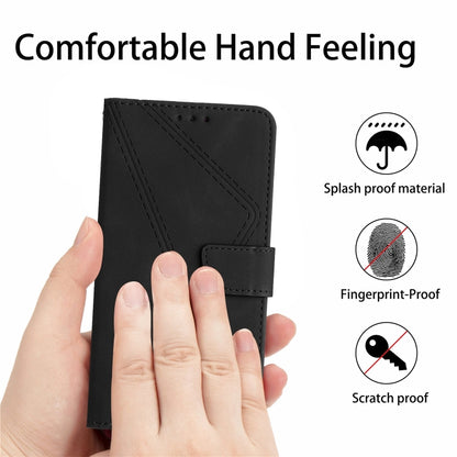 For Sony Xperia 10 IV Stitching Embossed Leather Phone Case(Black) - Sony Cases by buy2fix | Online Shopping UK | buy2fix