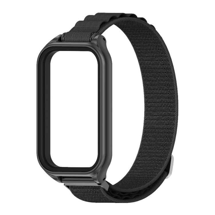 For Redmi Band 2 Mijobs Metal Shell Nylon Breathable Watch Band(Black) - Watch Bands by MIJOBS | Online Shopping UK | buy2fix