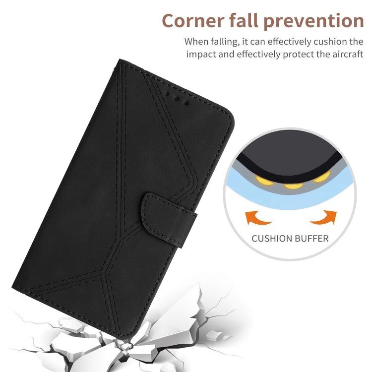 For Xiaomi 13 Stitching Embossed Leather Phone Case(Black) - 13 Cases by buy2fix | Online Shopping UK | buy2fix