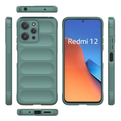 For Xiaomi Redmi 12 4G Magic Shield TPU + Flannel Phone Case(Light Blue) - Xiaomi Cases by buy2fix | Online Shopping UK | buy2fix