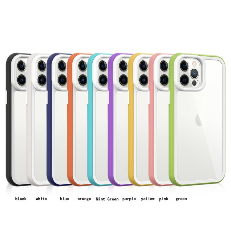 For iPhone 12 Color Frame 2 in 1 Hollow Cooling Phone Case(Black) - iPhone 12 / 12 Pro Cases by buy2fix | Online Shopping UK | buy2fix