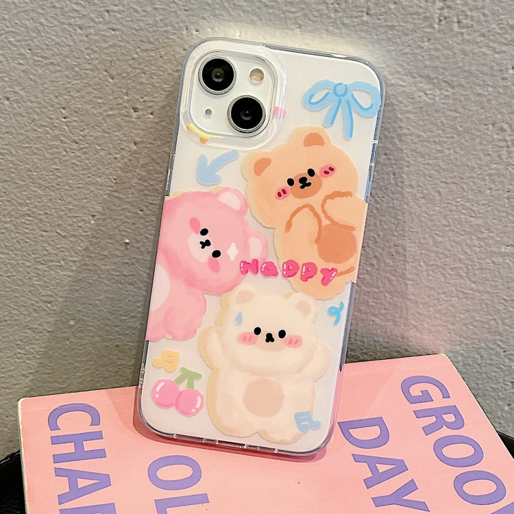 For iPhone 13 IMD Cute Animal Pattern Phone Case(Bear) - iPhone 13 Cases by buy2fix | Online Shopping UK | buy2fix