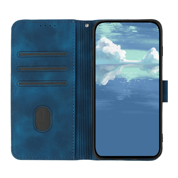 For Samsung Galaxy Note20 Line Pattern Skin Feel Leather Phone Case(Royal Blue) - Galaxy Note20 Cases by buy2fix | Online Shopping UK | buy2fix