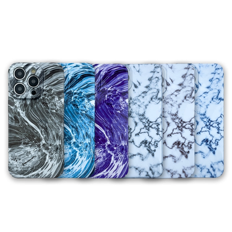 For iPhone SE 2022 / SE 2020 / 8 / 7 Marble Pattern Phone Case(Blue White) - iPhone SE 2022 / 2020 / 8 / 7 Cases by buy2fix | Online Shopping UK | buy2fix