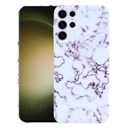 For Samsung Galaxy S23 Ultra 5G Marble Pattern Phone Case(Red White) - Galaxy S23 Ultra 5G Cases by buy2fix | Online Shopping UK | buy2fix