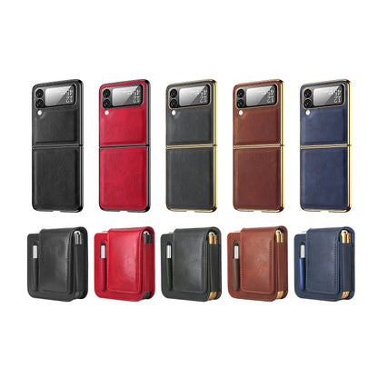 For Samsung Galaxy Z Flip4 Retro Thinking Series PC Shockproof Phone Case(Brown) - Galaxy Z Flip4 5G Cases by buy2fix | Online Shopping UK | buy2fix