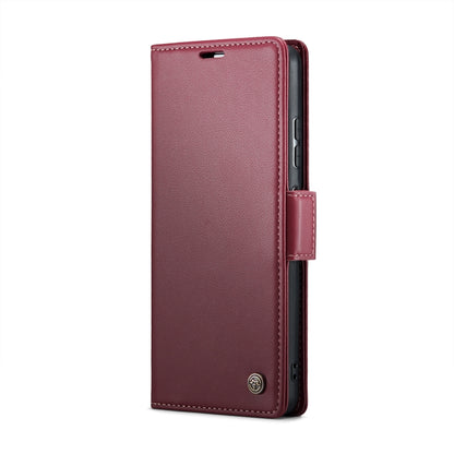 For Xiaomi Redmi Note 12 Pro+ 5G Global CaseMe 023 Butterfly Buckle Litchi Texture RFID Anti-theft Leather Phone Case(Wine Red) - Note 12 Pro+ Cases by CaseMe | Online Shopping UK | buy2fix