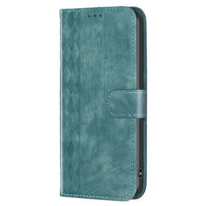 For Xiaomi 13 Plaid Embossed Leather Phone Case(Green) - 13 Cases by buy2fix | Online Shopping UK | buy2fix