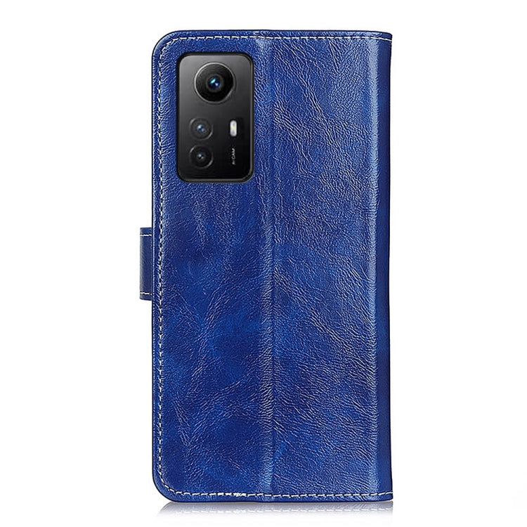 For Xiaomi Redmi Note 12S 4G Retro Crazy Horse Texture Horizontal Flip Leather Phone Case(Blue) - Xiaomi Cases by buy2fix | Online Shopping UK | buy2fix