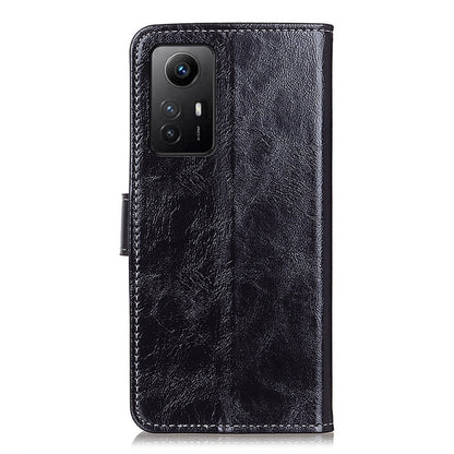 For Xiaomi Redmi Note 12S 4G Retro Crazy Horse Texture Horizontal Flip Leather Phone Case(Black) - Xiaomi Cases by buy2fix | Online Shopping UK | buy2fix