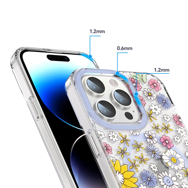 For iPhone 14 Pro MagSafe Magnetic TPU Phone Case(Little Flower) - iPhone 14 Pro Cases by buy2fix | Online Shopping UK | buy2fix