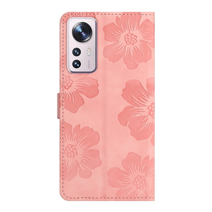 For Xiaomi 12 Pro Flower Embossing Pattern Leather Phone Case(Pink) - 12 Pro Cases by buy2fix | Online Shopping UK | buy2fix