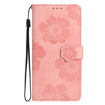 For Xiaomi Redmi Note 8T Flower Embossing Pattern Leather Phone Case(Pink) - Xiaomi Cases by buy2fix | Online Shopping UK | buy2fix