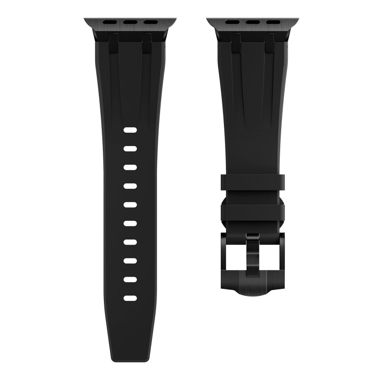 AP Silicone Watch Band For Apple Watch SE 40mm(Black Black) - Watch Bands by buy2fix | Online Shopping UK | buy2fix